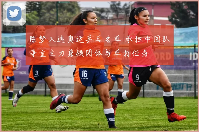 陈梦入选奥运乒乓名单 承担中国队争金主力兼顾团体与单打任务